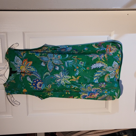 12CST- Lauren Ralph Lauren M Sleeveless Keyhole Midi Dress - Picture 1 of 6